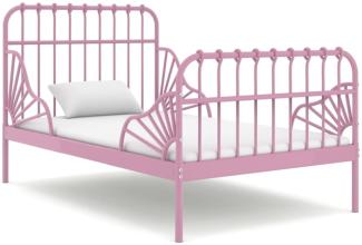 vidaXL Ausziehbett Rosa Metall 80x130/200 cm 324743