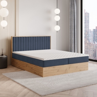 Masseno Boxbett VARELI 180x200 cm mit Bonell Matratze und Topper