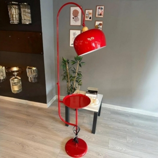 Bamyum Stehlampe Gorkiede Stehlampe aus Metall mit E27, verstellbarer Lampenschirm, ohne Leuchtmittel, E27, verstellbarer Lampenschirm, Stehluchte mit Ablage