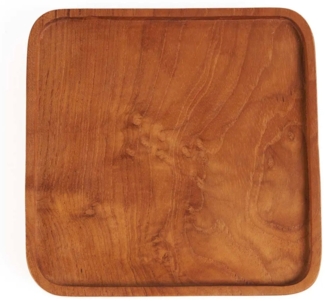 Der Teak Square Teller - Natur - XS - Natürlich - 8.5x8.5x2cm