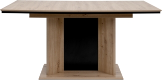 Finori Novara 80A Auszugstisch, Dekor Artisan Oak / schwarz | Maße: B x H x T ca. 160-200 x 76 x 90