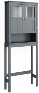 Vicco Toilettenschrank Grau 69x171 cm, Bianco