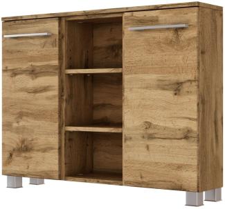 Held Livorno Sideboard 90 cm Korpus wotaneiche, Front MDF matt wotaneiche, BxHxT: 90x66x20 cm