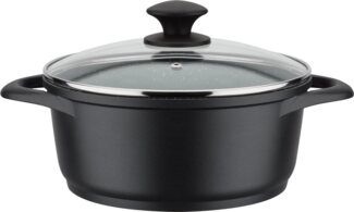 GSW Kochtopf Gourmet Granit, Aluminiumguss, mehrfache, langlebige VITAFLON®GRANIT Antihaft-Versiegelung, Induktion