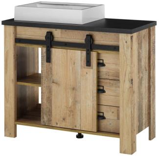 Waschbeckenunterschrank SHERWOOD 45 Old Style anthrazit