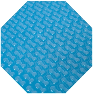 Solarplane Light Blue 400 µm GeoBubble 350cm Achteck für Holzpools 440cm Folie