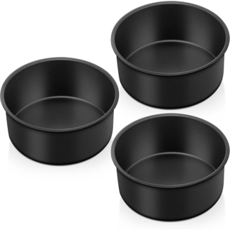 Homikit 3er Set Edelstahl Runde Kuchenform 16 cm Antihaftbeschichtet