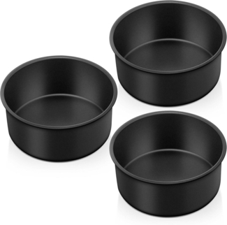 Homikit 3er Set Edelstahl Runde Kuchenform 16 cm Antihaftbeschichtet