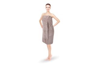 Bestlivings Saunatuch Damen 80x145 cm, (1-St), Sauna Kilt "Flauschig" Saunahandtuch mit Gummizug und Knopfverschluss