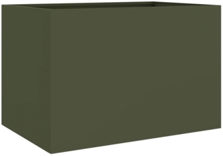 vidaXL Pflanzkübel Olivgrün 62x40x39 cm Stahl 841598