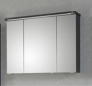 Badmöbel Spiegelschrank mit Korpus in Steingrau lackiert FES-4005-66 inkl. Steckdose, LED & Soft-Close - B/H/T: 90/72,2/17cm