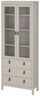ebuy24 Vitrine Madrid Vitrinenschrank 2 Türen 3 Schubladen Cashme