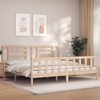 vidaXL Massivholzbett ohne Matratze 200x200 cm Kiefer 3192901