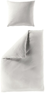 JACK Bettwäsche Einfarbig Uni große Farbauswahl versch. Größen, Mako-Satin, Anthrazit, Silber, Taupe, Weiß, luxuriöses Mako Satin Design