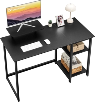 Schreibtisch mit Stauraum 100cm Schwarz - GreenForest