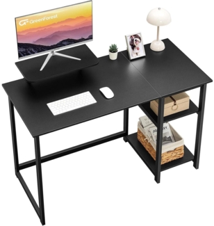 Schreibtisch mit Stauraum 100cm Schwarz - GreenForest