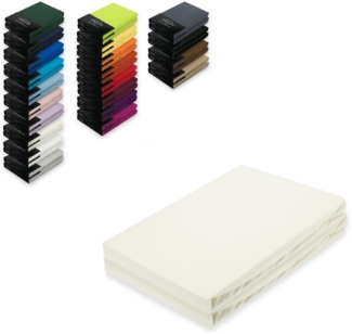 Topper Jersey Spannbettlaken Doppelpack 180x200 cm Naturweiss