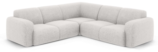 Micadoni Ecksofa Molino 5-Sitzer Chenille Hellgrau