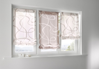 Rollo Raffrollo, heine, halbtransparent, Hakenaufhängung