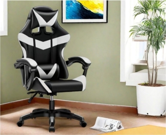 HTI-Living Drehstuhl Bürostuhl Schwarz/Weiß Krit Power (Stück, 1 St), Gaming Stuhl Drehstuhl Schreibtischstuhl