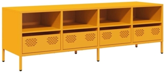 vidaXL TV-Schrank Senfgelb 135x39x43,5 cm Kaltgewalzter Stahl 851331