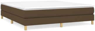 vidaXL Boxspringbett mit Matratze Dunkelbraun 160x200 cm Stoff 3144186