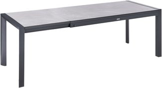 Ausziehbarer Gartentisch BINASCO 160 220 cm 90 cm Steinoptik Grau
