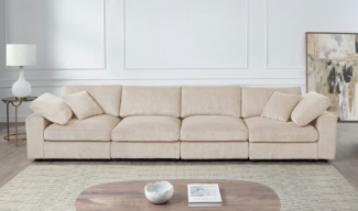 RAUM. ID 4-Sitzer Bennid, XXL-Modulsofa mit vielen individuellen Stellmöglichkeiten, Set 4 Teile, inklusive 2 großen & 2 kleinen Zierkissen im flauschigen Cord