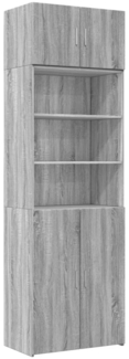 vidaXL Hochschrank Grau Sonoma 70x42,5x225 cm Holzwerkstoff 3281320