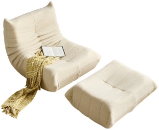 REDOM Sitzsack Einzelsofa,Wohnzimmer Sofa, Sofa (Teddyfleece+Schaumstoff mit hoher Dichte, 2 St, Interne rahmenlose Struktur), Produkt als komprimierte Verpackung