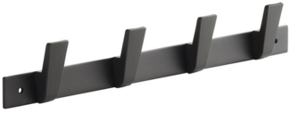 SO-TECH® Hakenleiste Blackline ALBUS schwarz pulverbeschichtet, (1 St), Länge 345 mm mit 4 Haken