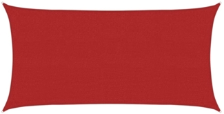 vidaXL Sonnensegel 160 g/m² Rot 2x4 m HDPE 311614