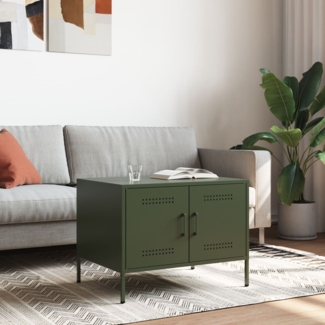 vidaXL Couchtisch Olivgrün 68x50x50,5 cm Stahl 843034