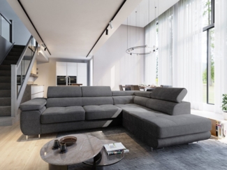 Masseno Ecksofa APIRO mit Schlaffunktion L-Form, Sofa mit Bettkasten