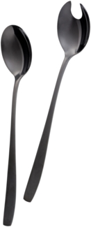 Salatbesteck 2-tlg, Edelstahl, schwarz
