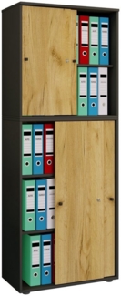 VCM Aktenschrank Büroschrank Aktenschrank Schiebetüren Lona 5fach