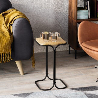 Couchtisch, 'SHB-001', 52 x 30 x 30, Schwarz, Natürlich