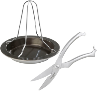 WESTMARK Hähnchenbräter Modern, Edelstahl, (Set, 2-St), inkl. Geflügelschere aus Edelstahl