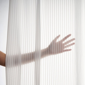 Topfinel Gardine vorhang weiß transparent,Vorhänge mit Ösen Modern Vorhang,2 stücke, polyester