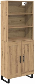 vidaXL Highboard Artisan-Eiche 69,5 x 34 x 180 cm 3415995
