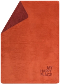 David Fussenegger Wohndecke Savona My happy place Terracotta (150x200 cm) 02217450