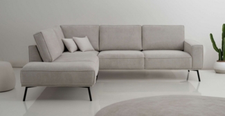 andas Ecksofa Vosby, Breite 260 cm, Chenille, mit dekorativer Kedernaht