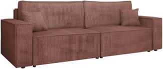 Schlafsofa Kobaro Cord mit 2 Bettkästen und Schlaffunktion (Farbe: Poso 29)