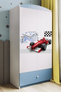 Bjird Kinderkleiderschrank Kleiderschrank Babydreams (4 Einlegeböden und Schublade) 175 x 90 x 52 cm