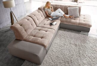 sit&more Ecksofa Pale L-Form, inklusive Kopfteilverstellung, wahlweise mit Bettfunktion