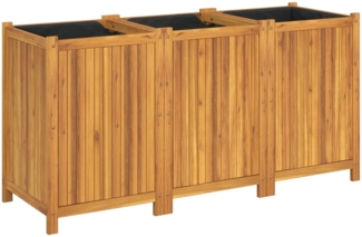vidaXL Pflanzkübel mit Einlage 150x50x75 cm Massivholz Akazie 366446