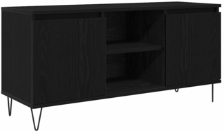 vidaXL TV-Schränk Schwarz Eichen-Optik 104 x 35 x 50 cm Holzwerkstoff 881934