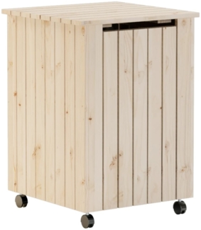 vidaXL Wäschekorb mit Rollen RANA 45x45x64 cm Massivholz Kiefer 4002333