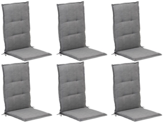 GO-DE Hochlehnerauflage VITOR, B 50 x L 120 cm, Hellgrau, Uni, (Set, 6 St), für Hochlehner-Stühle
