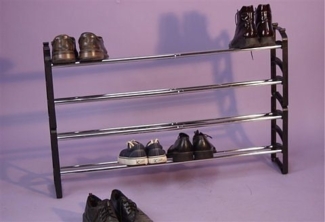 Ausziehbares Schuhregal "Dean" im 4er Set, schwarz